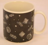 Sakura BATIK Coffee Mug - Black & White Squiggly